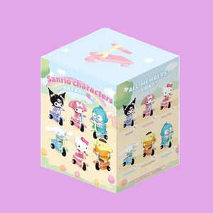 Box of Sanrio character figurines on a white background