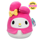Pink plush toy with a yellow bow My Melody Squishmallows