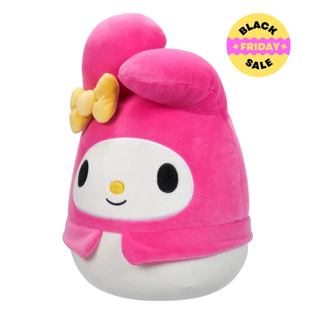 Plush toy with a pink hat and yellow bow Squishmallows anniversary toy