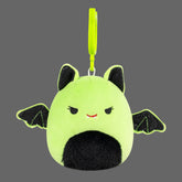 Leap the lime bat — Squishmallows 3.5" Halloween clip-on plush keyring, front view, Australia 2025