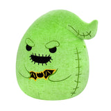 Oogie Boogie 8-inch Squishmallows plush angled right, holding a bat emblem.