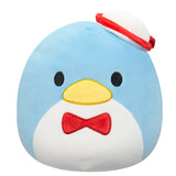 Sanrio Tuxedo Sam Plush toy penguin with a red bow tie and hat