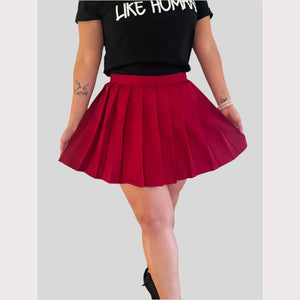 Red Tartan Pleated skirt - Japanese/ Korean school girl