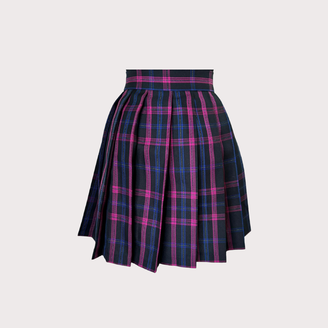 Purple n Navy Pleated skirt - Japanese/ Korean school girl - Cosplay skirt