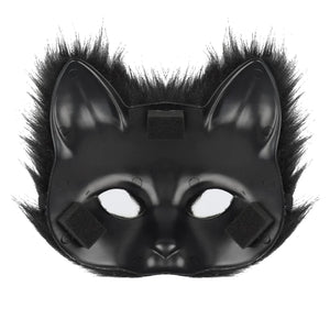 Therian Fox & Cat Faux Fur Mask – Multiple Colours