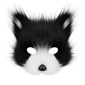 Therian Fox & Cat Faux Fur Mask – Multiple Colours