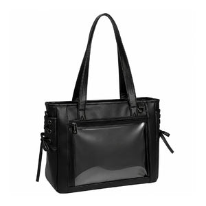 Faux Leather Ita Shoulder Bag – Clear Front Display (5 Colours)