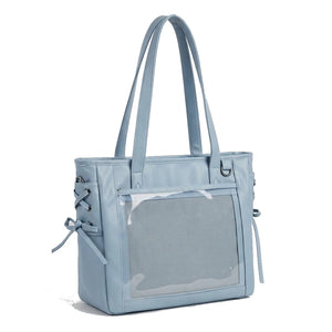 Faux Leather Ita Shoulder Bag – Clear Front Display (5 Colours)