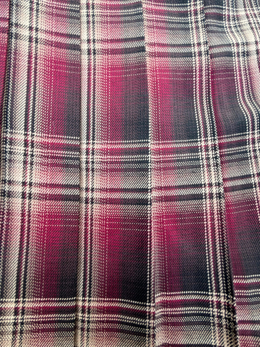 Brown Tartan Pleated Skirt – Dark Academia Aesthetic