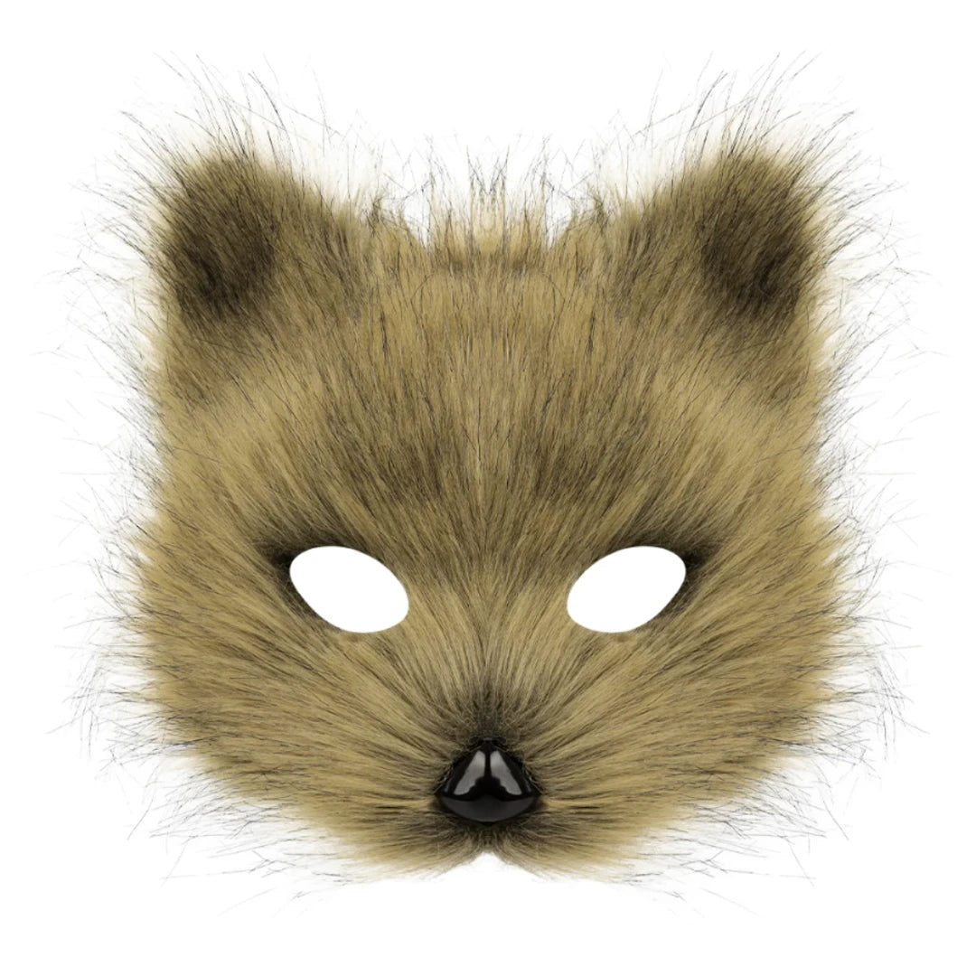 Therian Fox & Cat Faux Fur Mask – Multiple Colours
