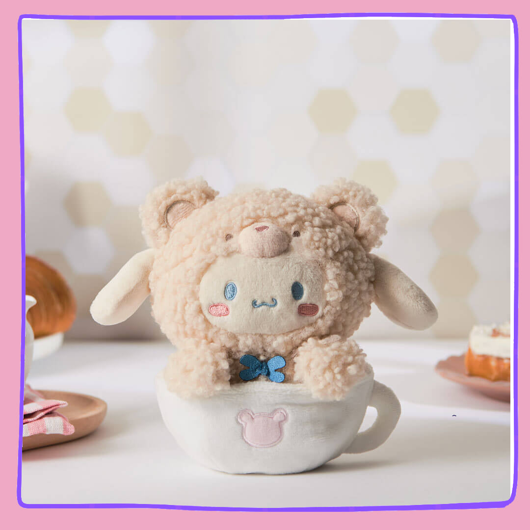 Cinnamoroll Latte Bear Plush – 15cm Kawaii Coffee Toy