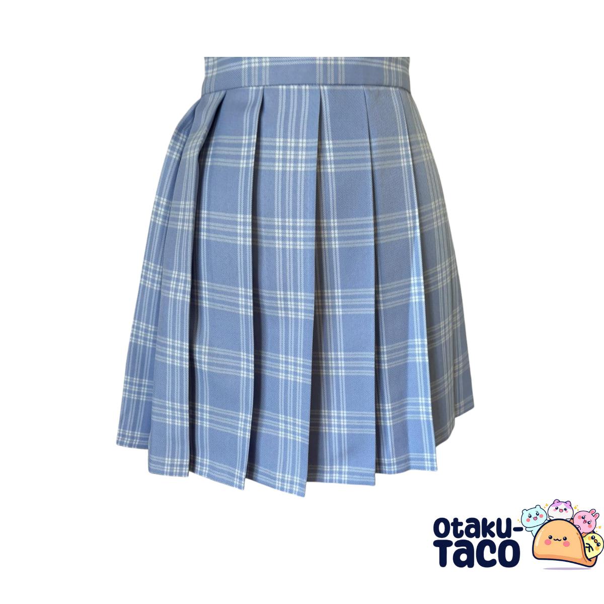 NEW COLLECTION - Light Blue Pleated skirt - school girl - Cosplay skirt