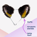 Dark Brown Fluffy Cosplay Ears – Extra floof