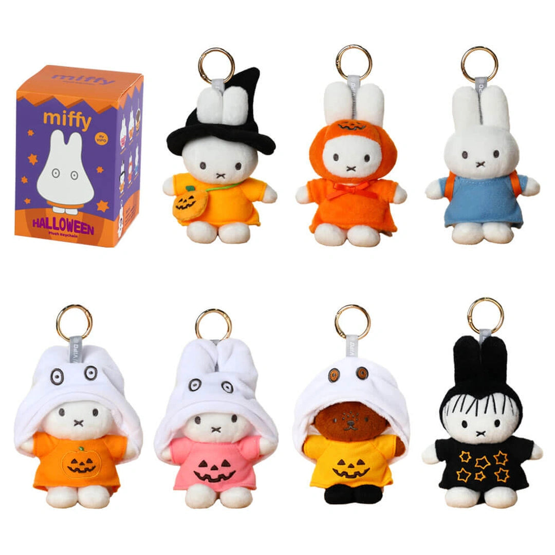Miffy Halloween Plush Keyring – 15 cm Collectible with Gold Keyring (6 + 1 Secret Style)