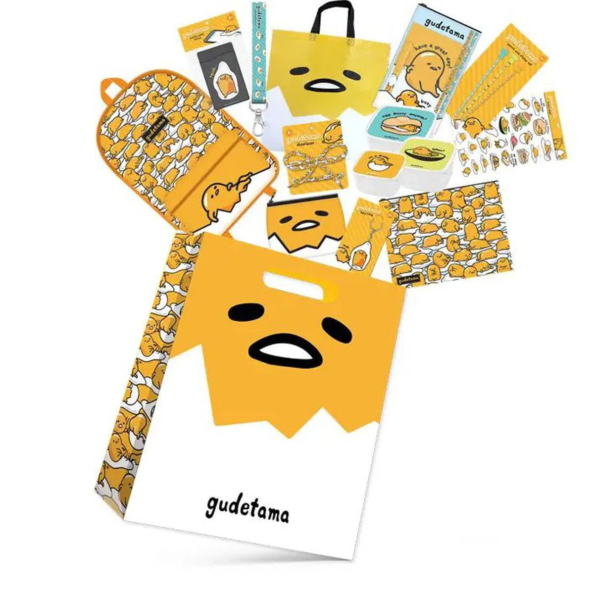 GUDETAMA SHOWBAG includes 10+ goodies in one bag!