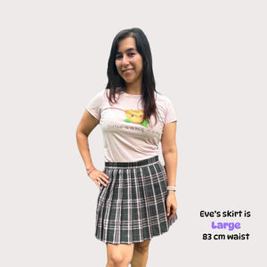 Grey and Pink Skirt – Uniform Aesthetic Look