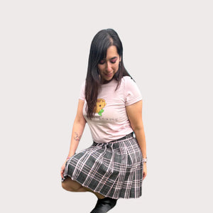 Grey and Pink Skirt – Uniform Aesthetic Look