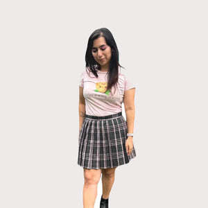 Grey and Pink Skirt – Uniform Aesthetic Look