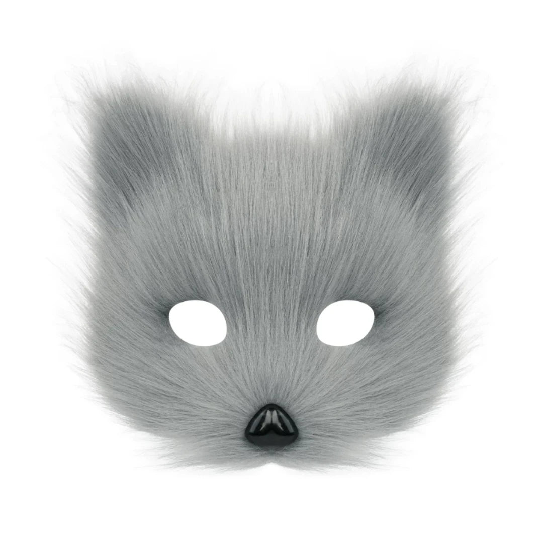 Therian Fox & Cat Faux Fur Mask – Multiple Colours