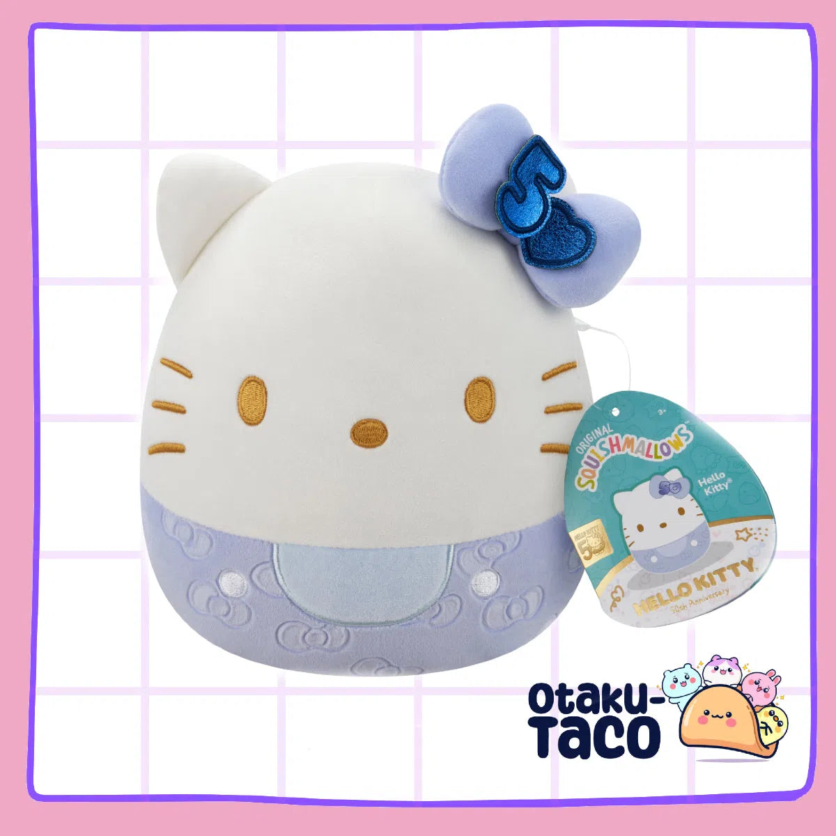 Hello Kitty 50th anniversary plush by Squishmallows - blue