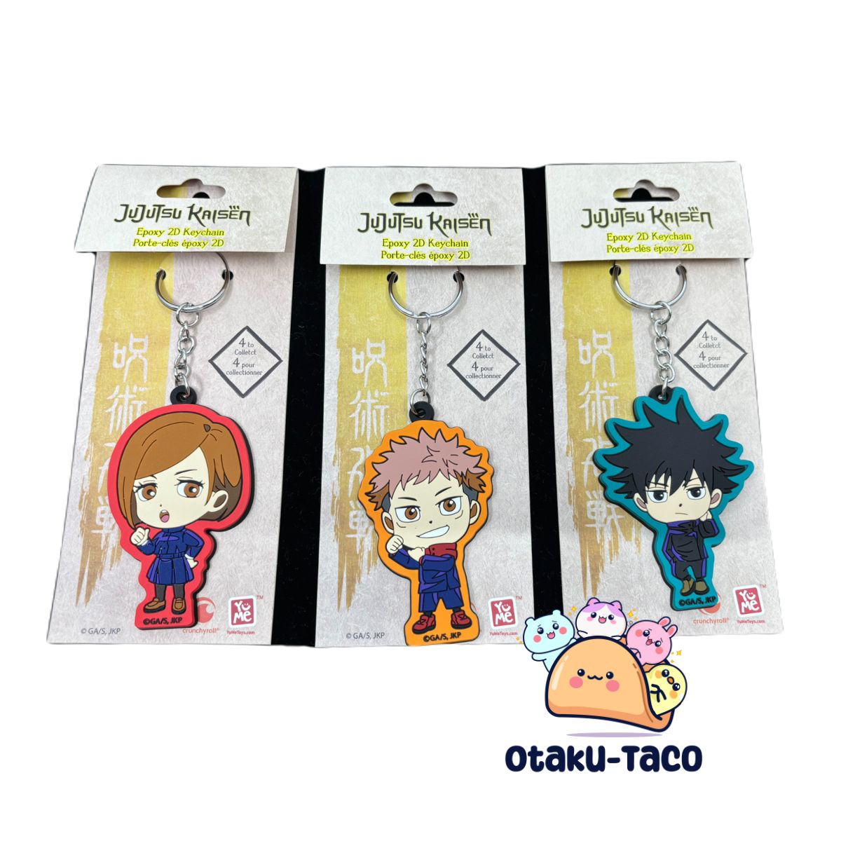 JUJUTSU KAISEN - 2D Keychain - Gojo, Nobara, Itadori and Fushiguro