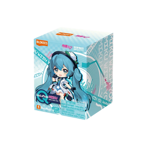 A Blookees Hatsune Miku 'YU with YOU' vinyl record blind box, featuring an illustration of Hatsune Miku with her signature blue twin-tails on a light blue and white graphic background.