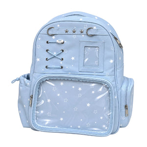 Large Star Print Ita Backpack with Clear Display Window