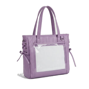 Faux Leather Ita Shoulder Bag – Clear Front Display (5 Colours)