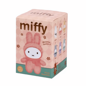 Miffy blind box packaging with pink design and bunny illustration