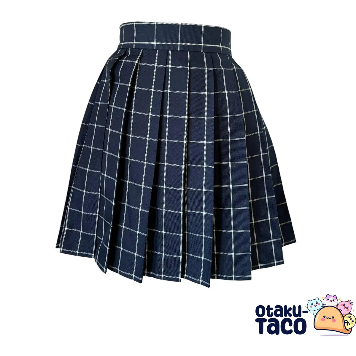 Navy and white Pleated skirt - Japanese/ Korean school girl - Cosplay skirt