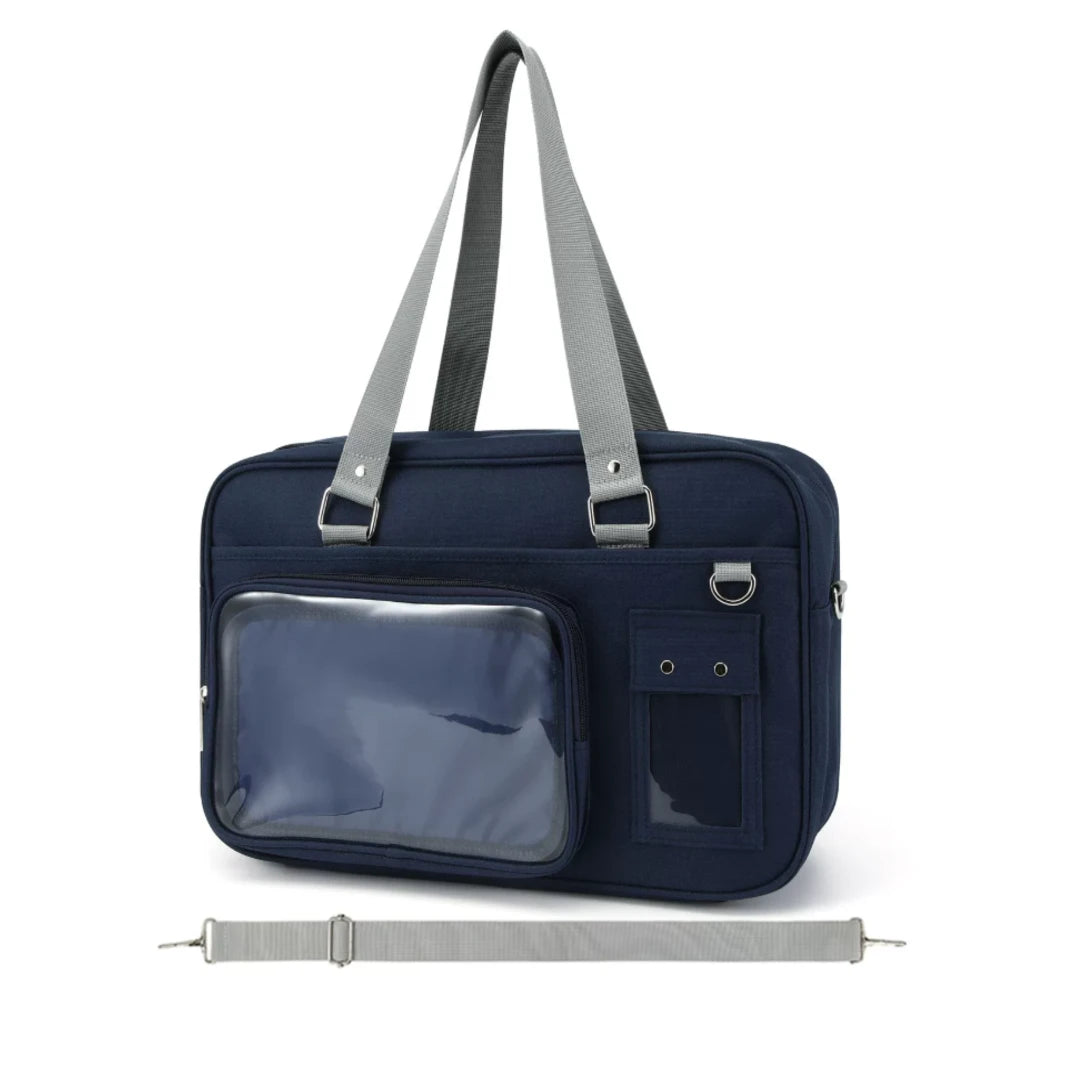 Large Ita-Bag with Clear Front – Show Off Your Fandom! (Pink & Navy)
