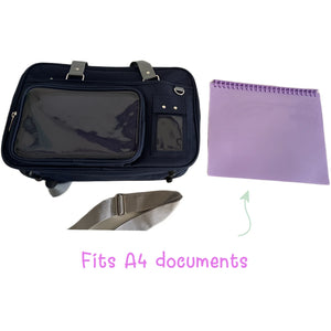 Large Ita-Bag with Clear Front – Show Off Your Fandom! (Pink & Navy)