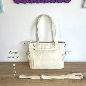 Faux Leather Ita Shoulder Bag – Clear Front Display (5 Colours)
