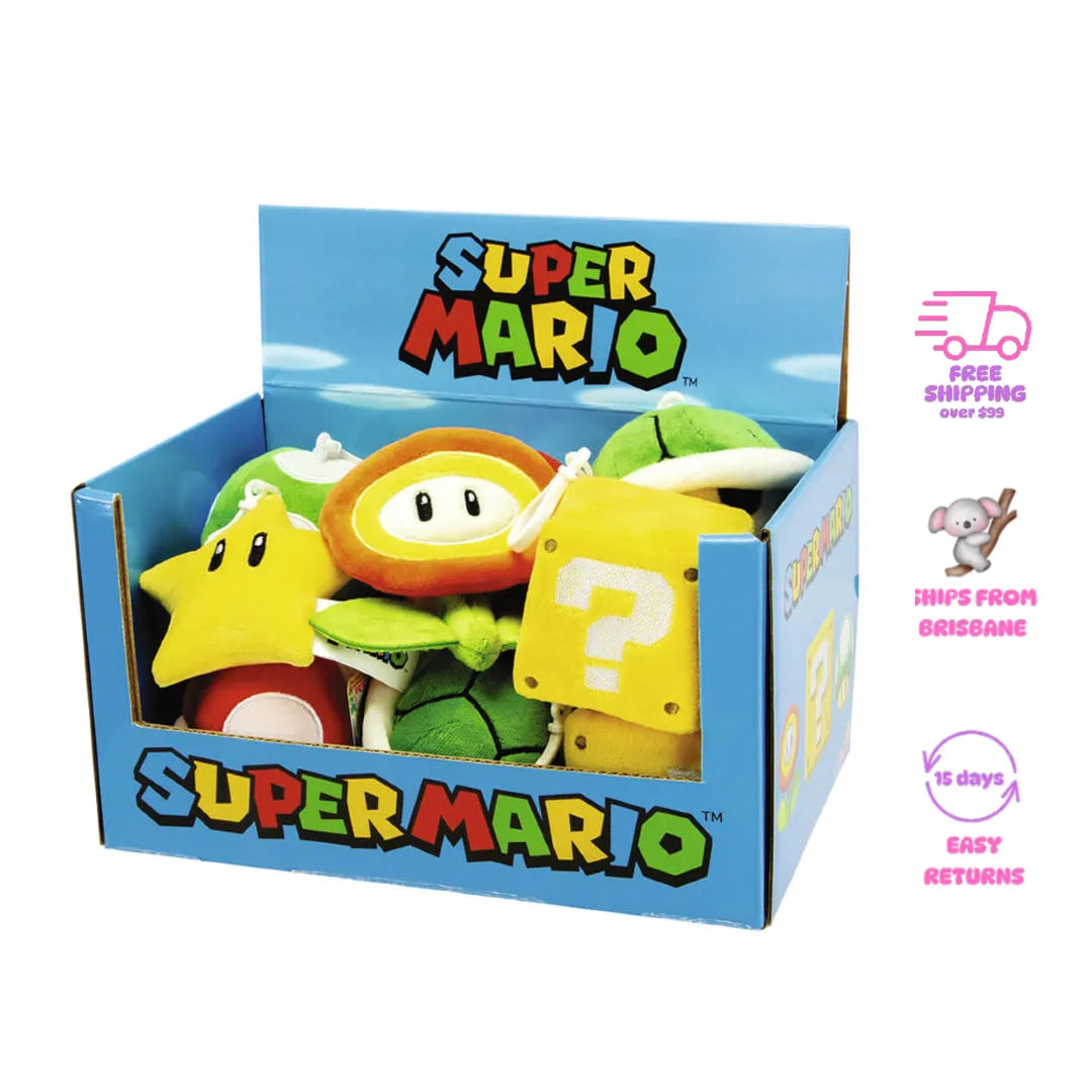 Super Mario plush toys  backpack clips different characters