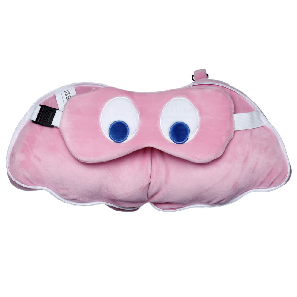 TRAVEL PILLOW & EYE MASK SET - PACMAN and STORMTROOPER