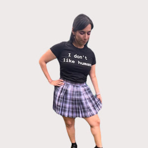 Dark Kawaii Tartan Pleated Skirt –Schoolgirl Cosplay Style