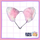 Pink blue ears - Cosplay accessories - extra floof