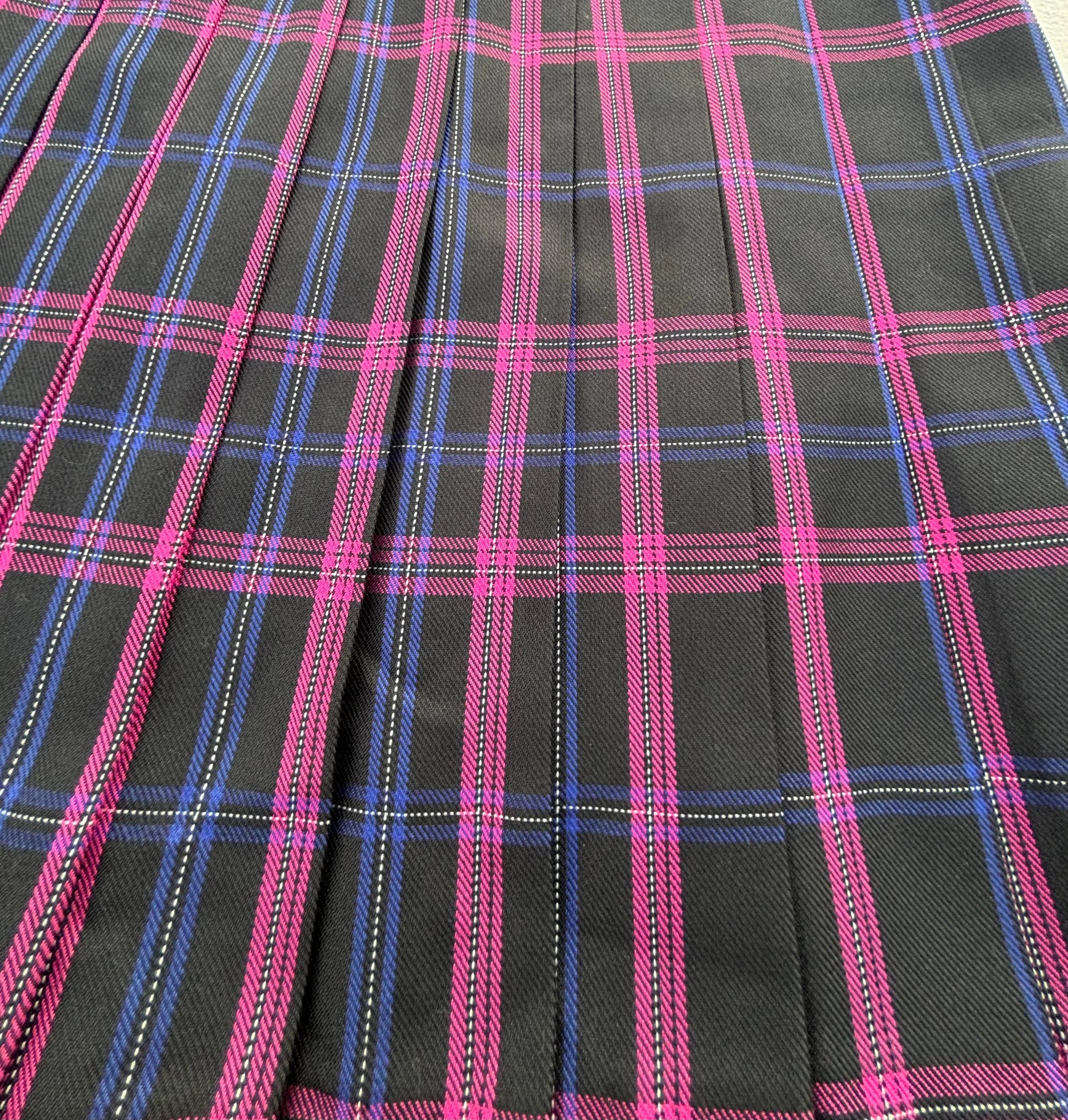 Purple n Navy Pleated skirt - Japanese/ Korean school girl - Cosplay skirt