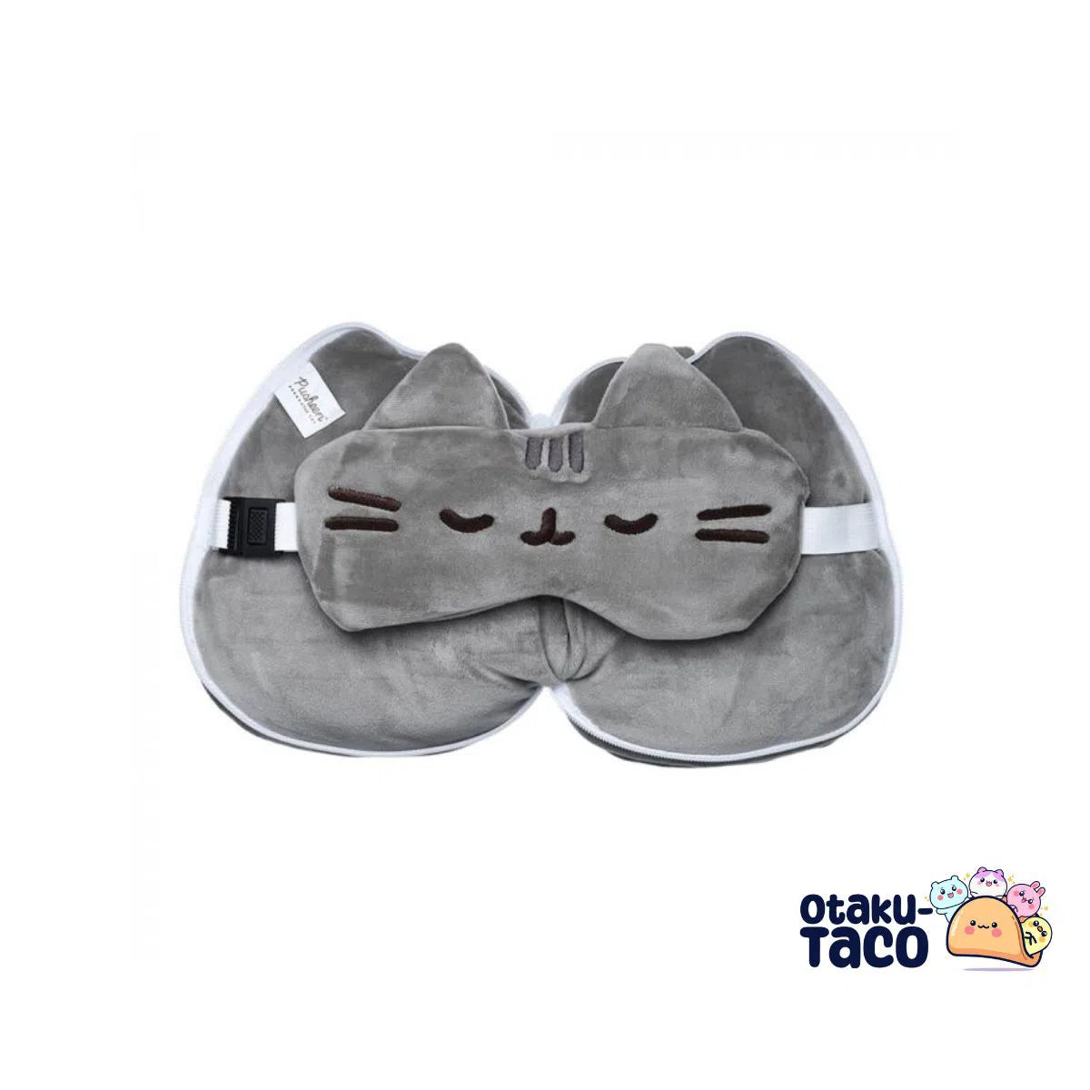 RELAXEAZZZ PUSHEEN TRAVEL PILLOW & EYE MASK SET