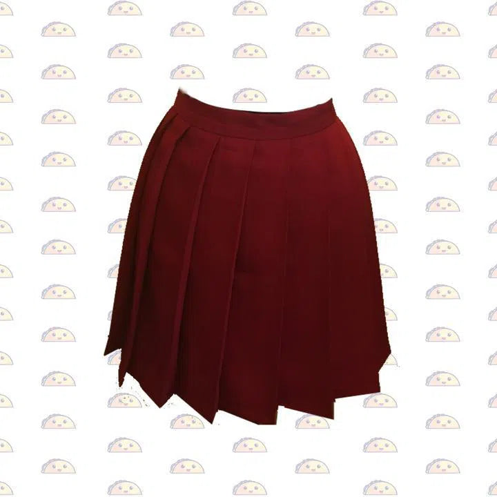 Red Tartan Pleated skirt - Japanese/ Korean school girl