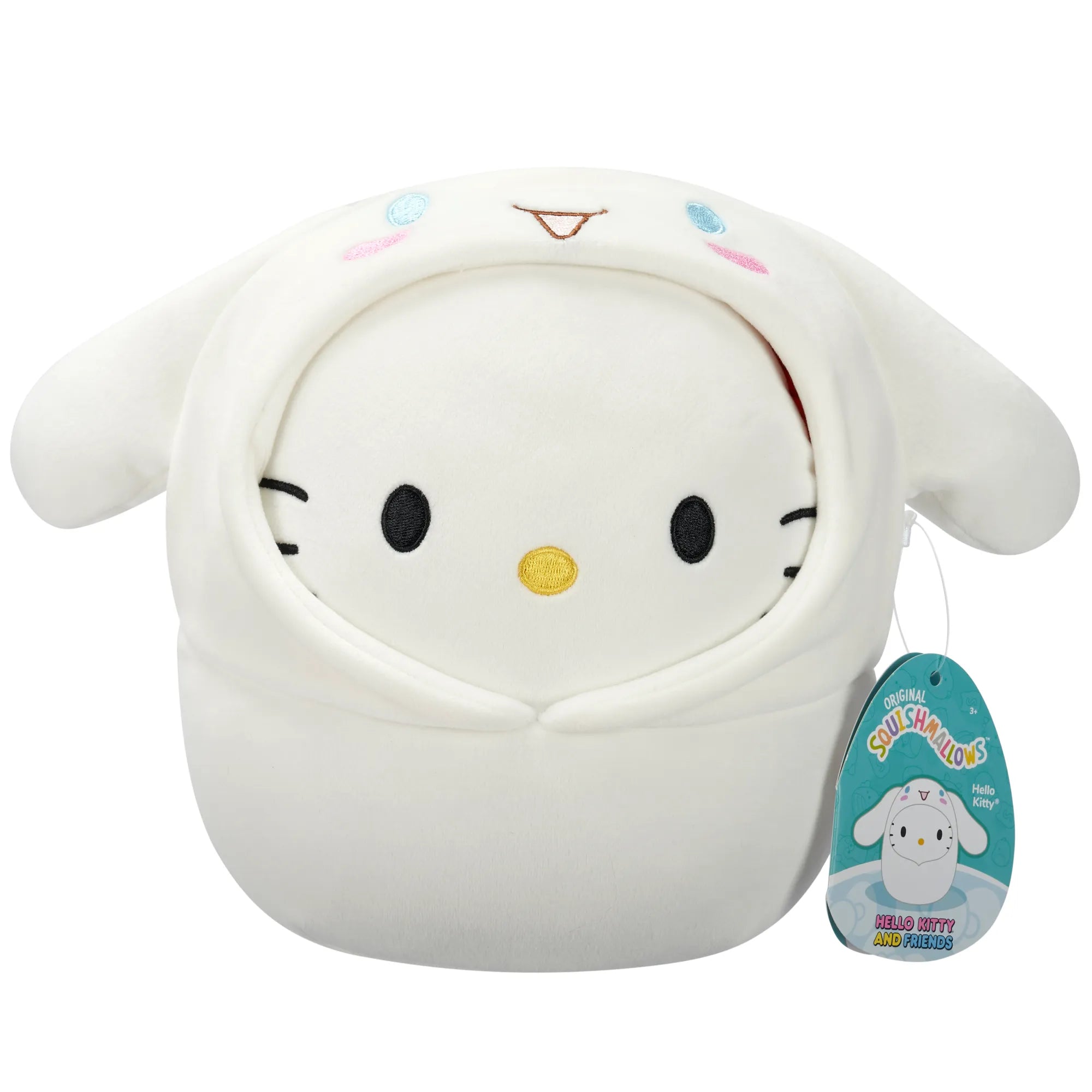 Hello Kitty in Cinnamorroll Hoodie – 8" Sanrio Squishmallows Plush