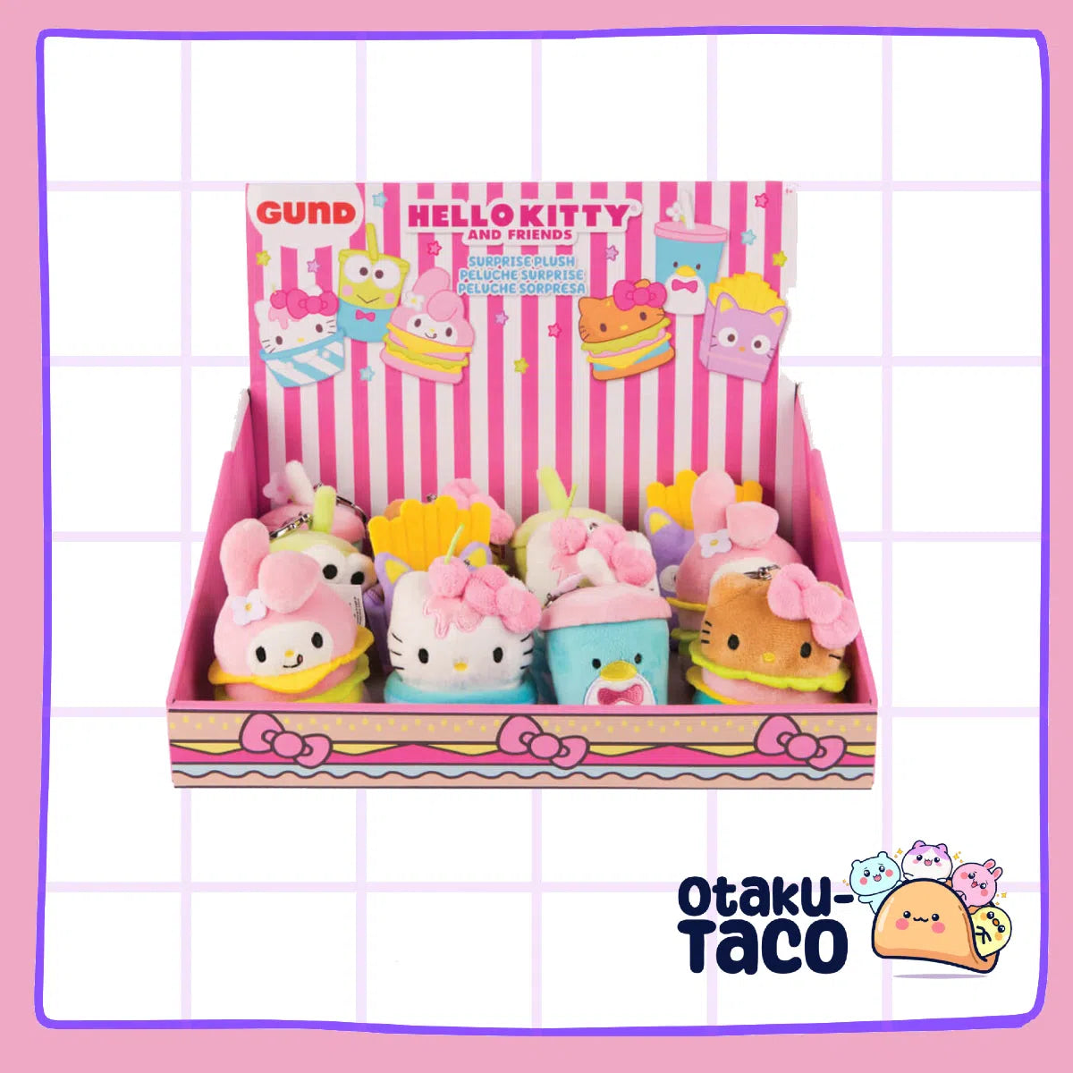 Sanrio Hello Kitty and Friends Fast Food Mystery Plush Keychains - Blind box