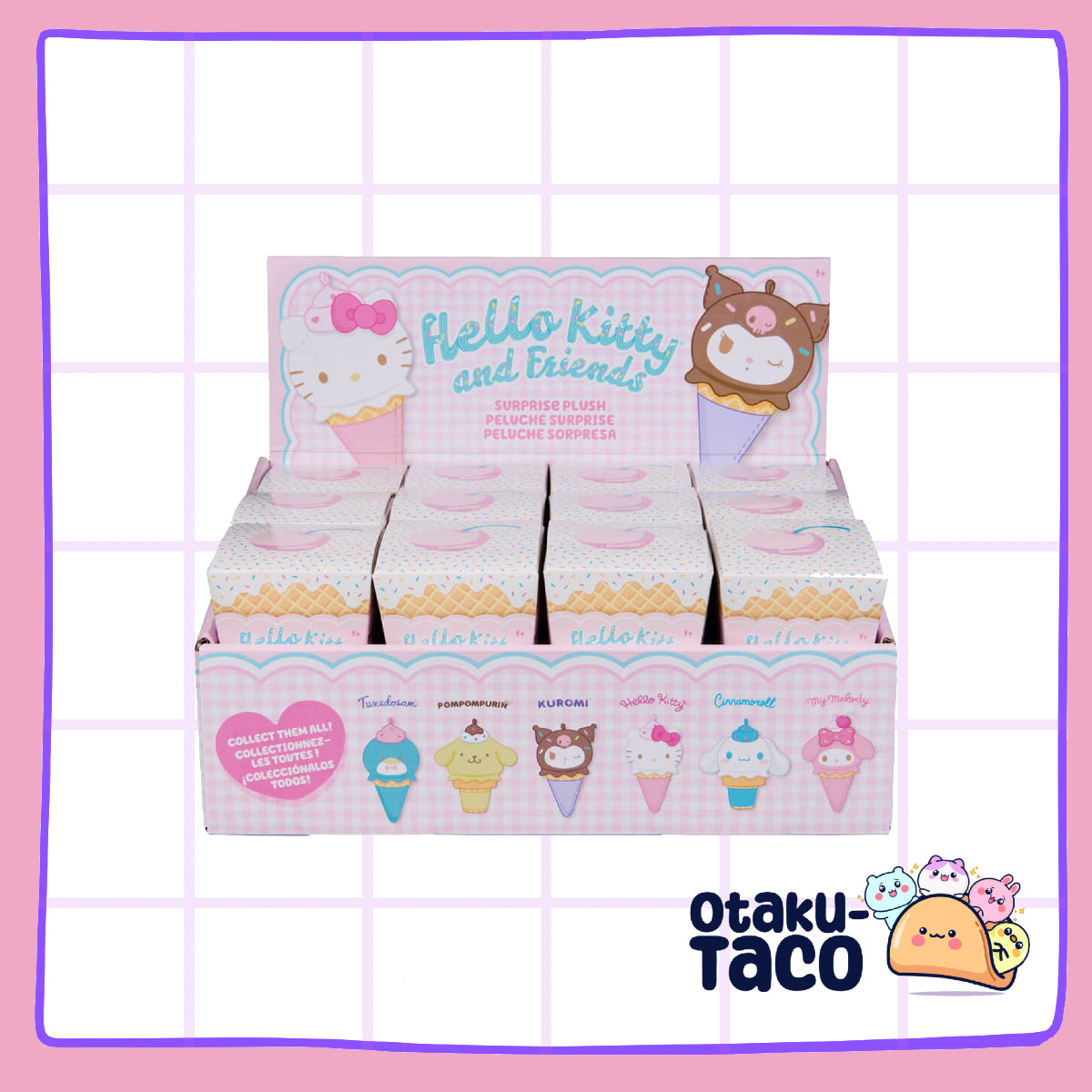 HELLO KITTY & FRIENDS SURPRISE BOX - ICE CREAM PLUSH