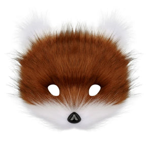 Therian Fox & Cat Faux Fur Mask – Multiple Colours