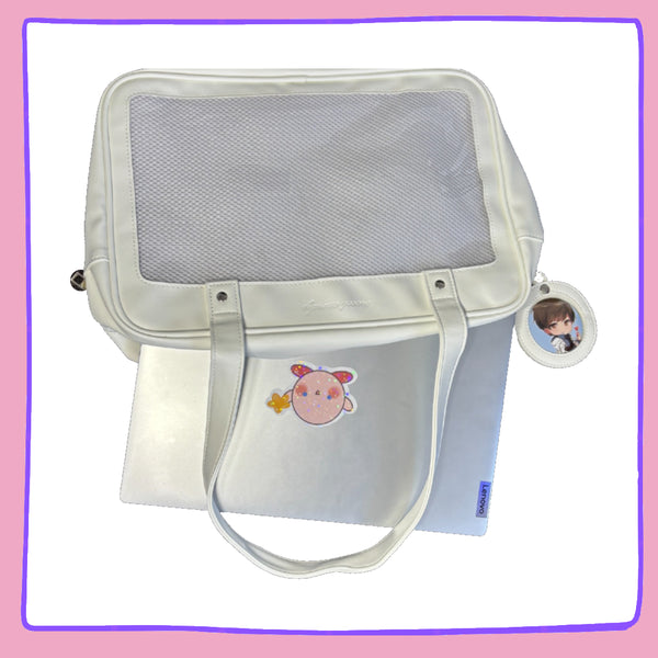 White Ita Bag with Clear Window – Shoulder bag