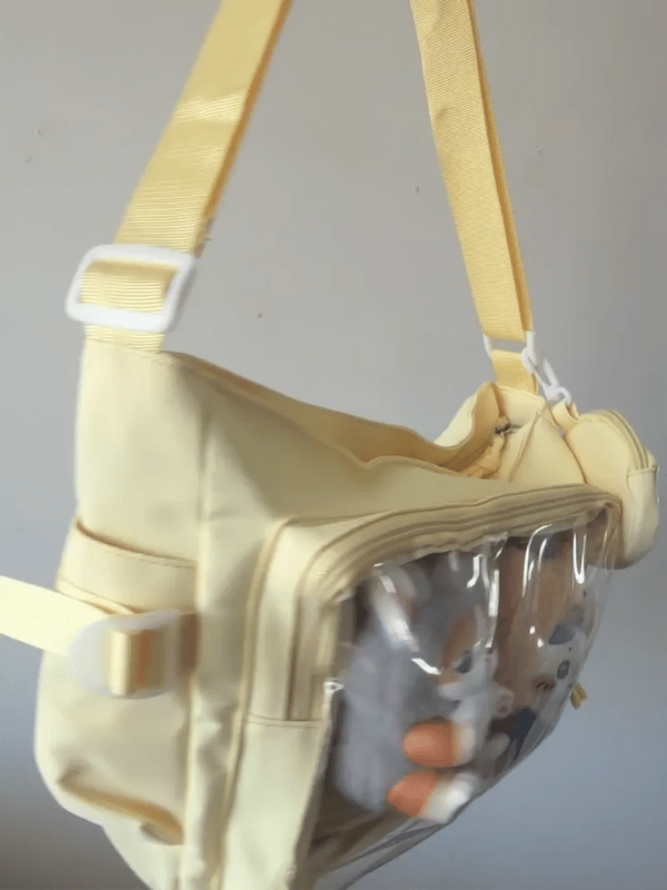 Classic Crossbody Ita Bag – Clear Window Display (Multiple Colours)