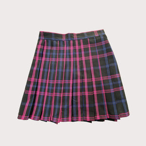 Black & Pink Tartan Pleated Skirt – Kawaii Japanese Schoolgirl Look