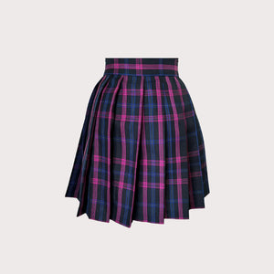 Black & Pink Tartan Pleated Skirt – Kawaii Japanese Schoolgirl Look