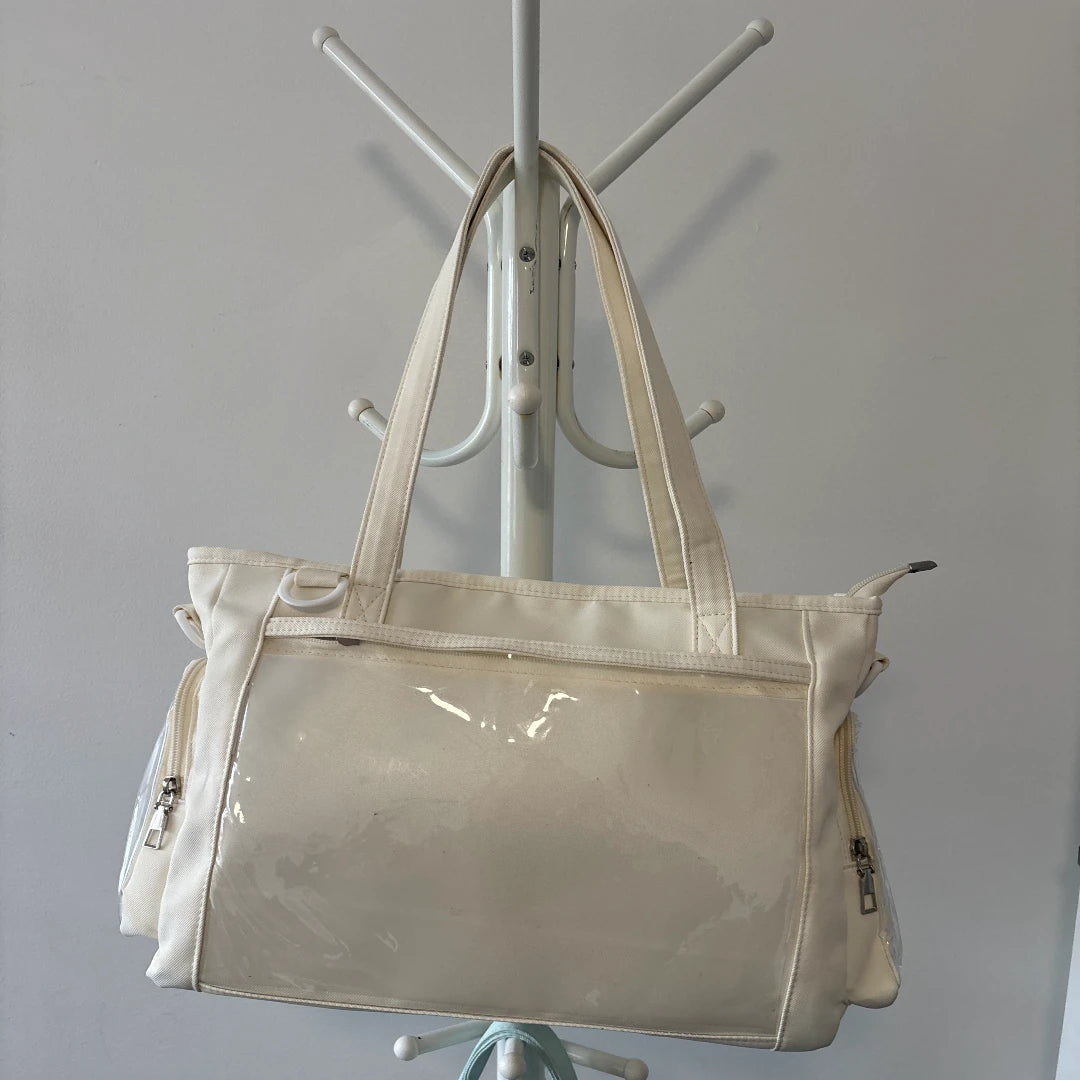 Cream Ita-Bag – Classic Pastel Display Tote for Pins & Collectables | Australia