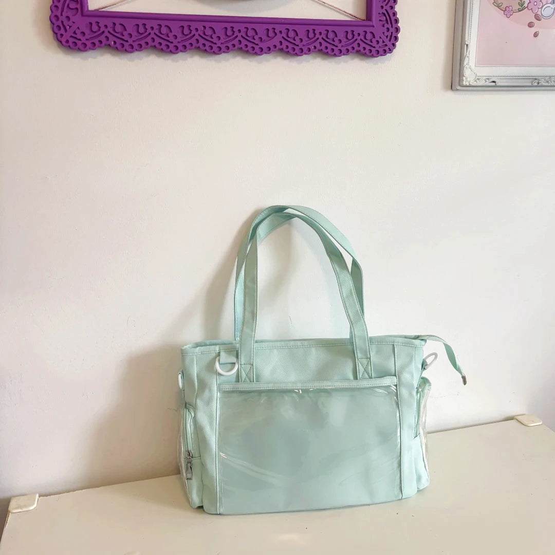 Multi-Colour Ita Bag with Clear Display Pockets